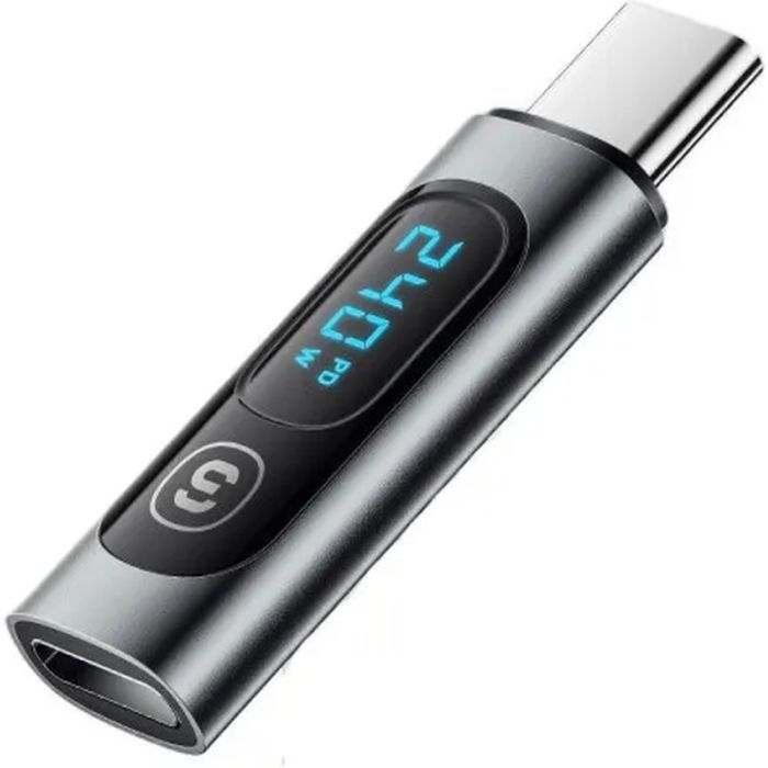 Переходник Essager USB-C F to USB-C M digital display Фото