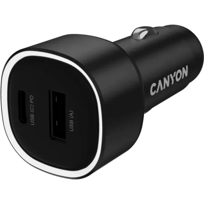 Зарядное устройство Canyon 1xUSB + 1xUSB-C PD85W black Фото