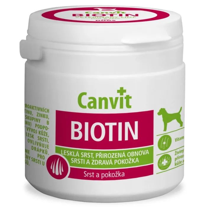 Витамины для собак Canvit Biotin 230 г Фото