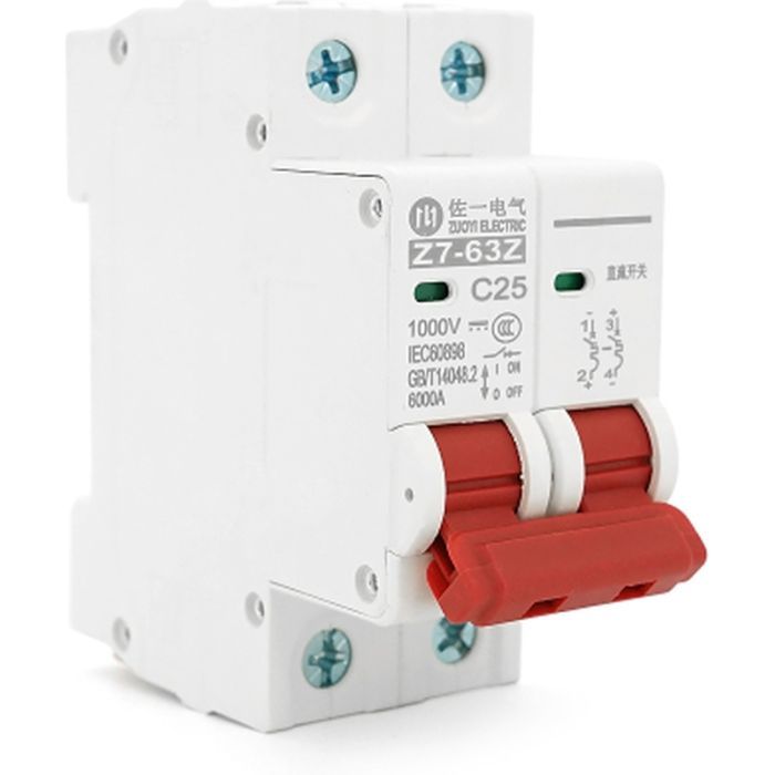 Автоматический выключатель ZUOYI Z7-63Z 2P C25 DC500V Фото