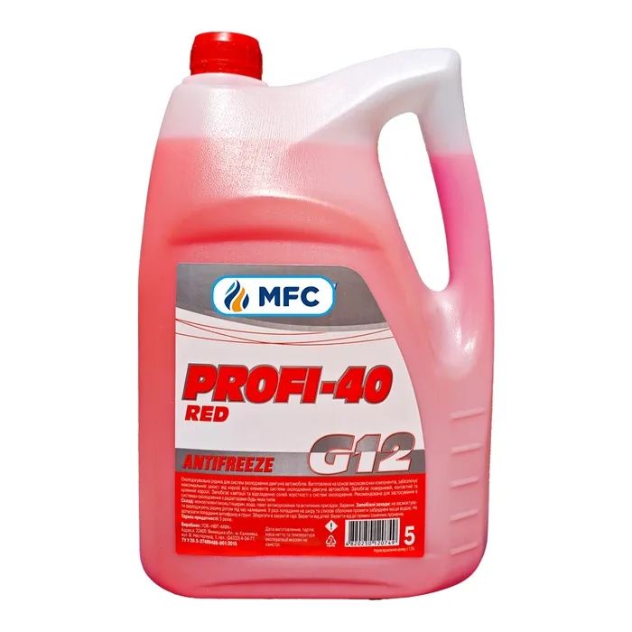 Антифриз МФК G12 "PROFI Max Red" (-24C) ПЕ кан 5л Фото