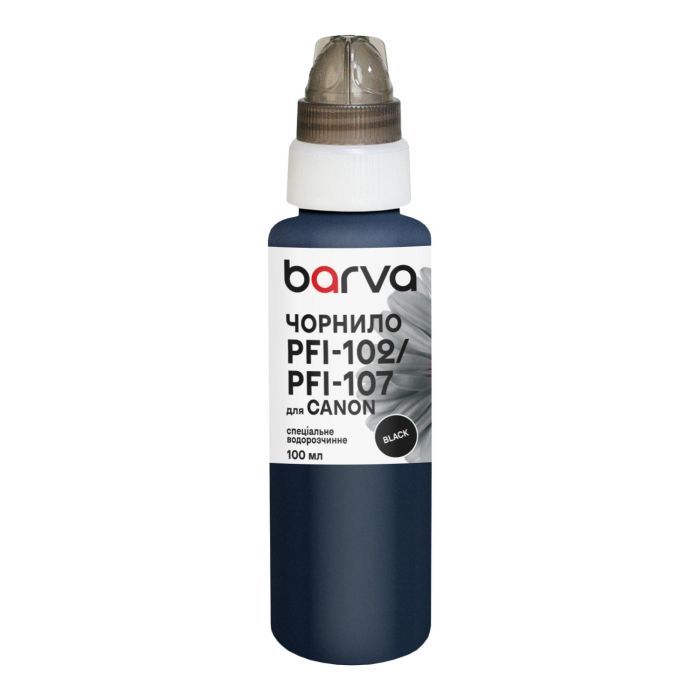 Чернила Barva Canon PFI-102/PFI-107 100 мл, special, black Фото