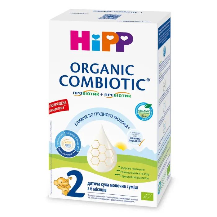 Детская смесь HiPP Organic Combiotic 2 500 г Фото