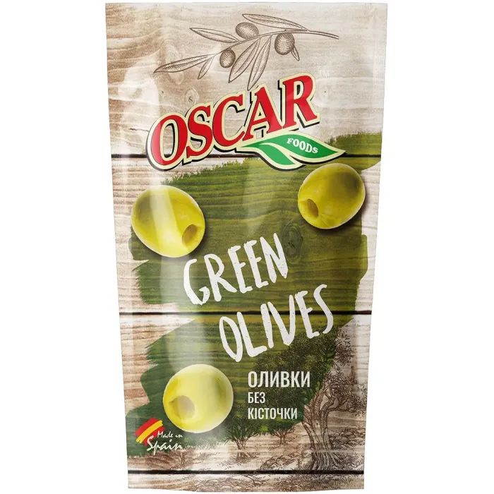 Овощная консервация Oscar foods Оливки без косточки 185 г Фото