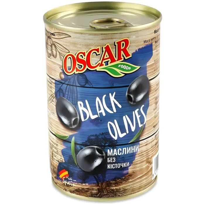 Овощная консервация Oscar foods Маслины без косточки 300 г Фото