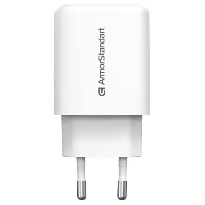 Зарядное устройство Armorstandart 1xUSB-C + 1xUSB 25W GaN white Фото
