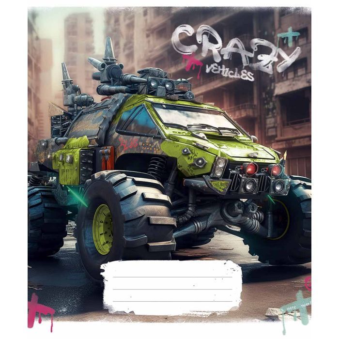 Тетрадь Школярик Monster trucks 48 аркушів клітинка Фото