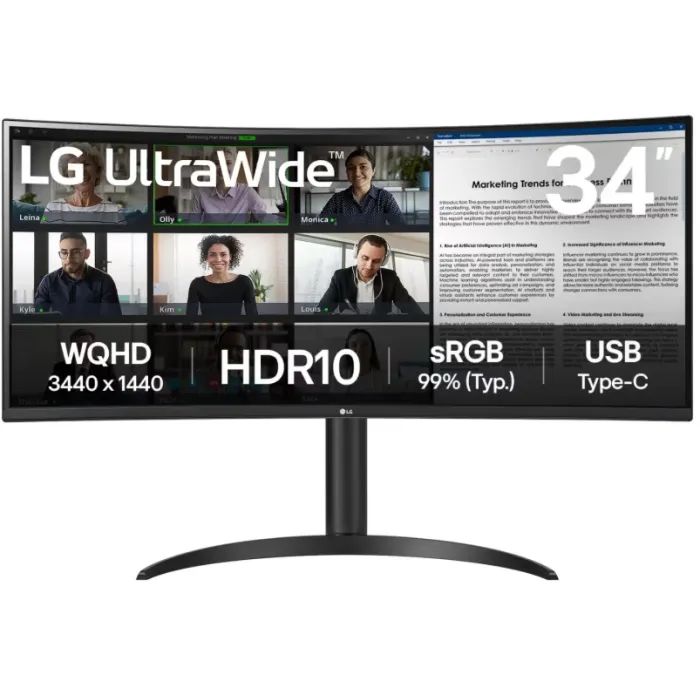 Монитор LG 34WR55QK-B Фото